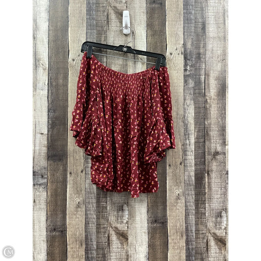 Top Short Sleeve By Ana In Red, Size: M