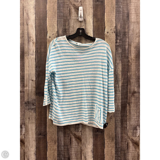 Top 3/4 Sleeve By J. Jill In Blue & White, Size: S