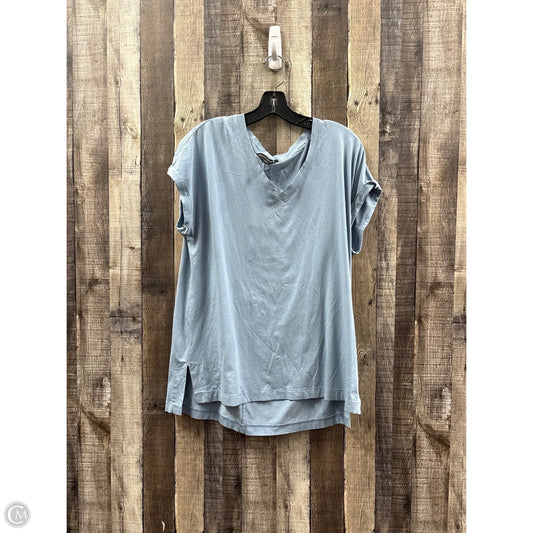 Top Short Sleeve By Banana Republic In Blue, Size: L