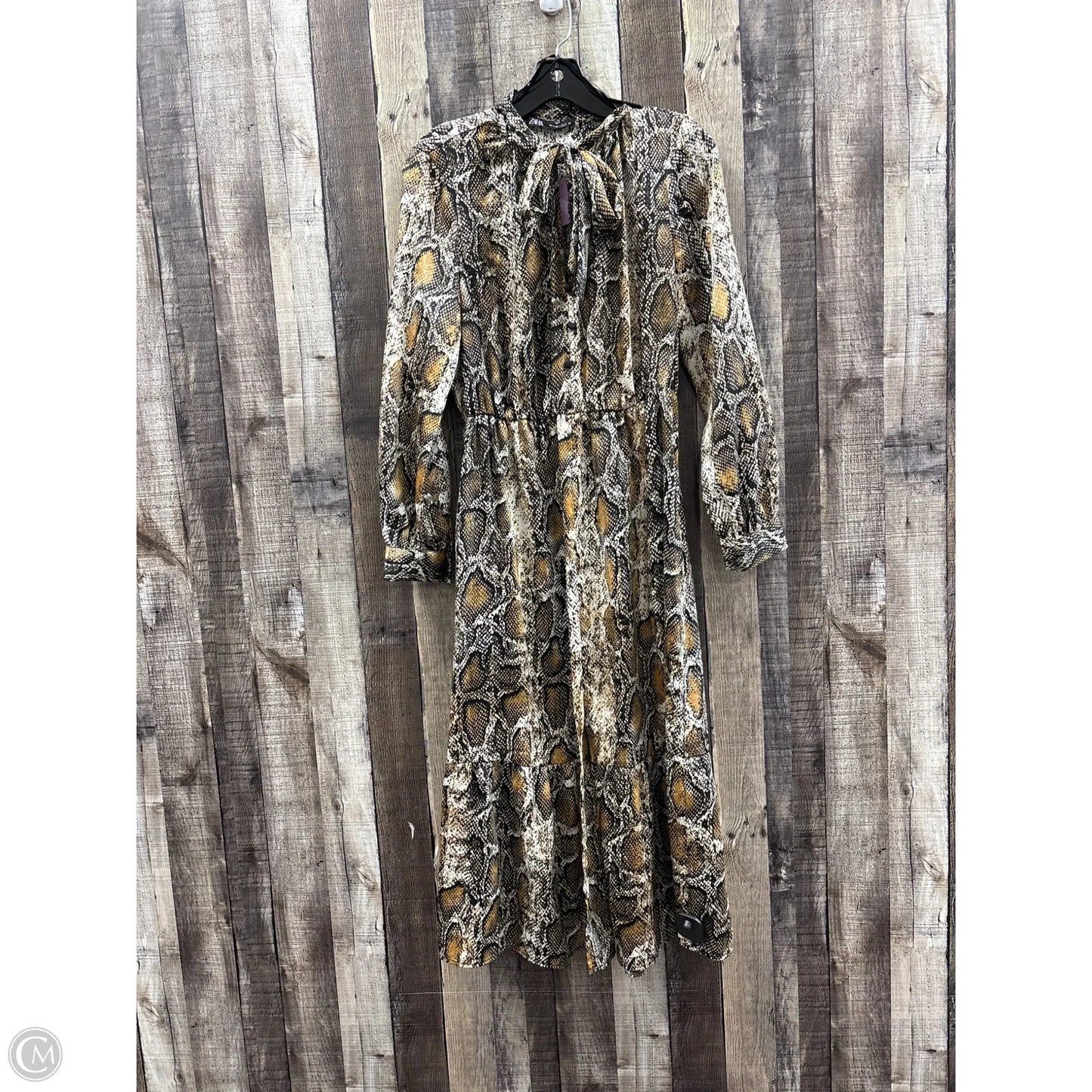Dress Casual Midi By Zara In Animal Print, Size: M