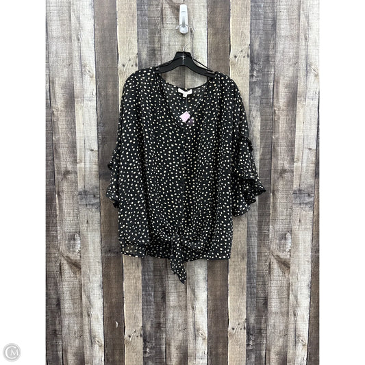 Top Short Sleeve By Umgee In Polkadot Pattern, Size: 2x