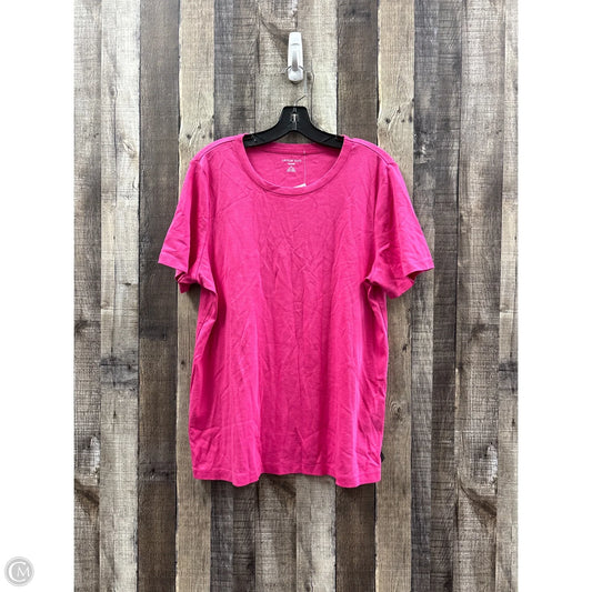 Top Short Sleeve By Lands End In Pink, Size: 1x