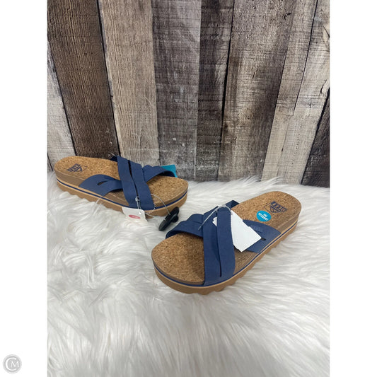 Sandals Heels Wedge By Reef In Blue, Size: 7