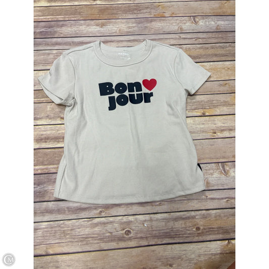 Top Short Sleeve By Old Navy In Tan, Size: L