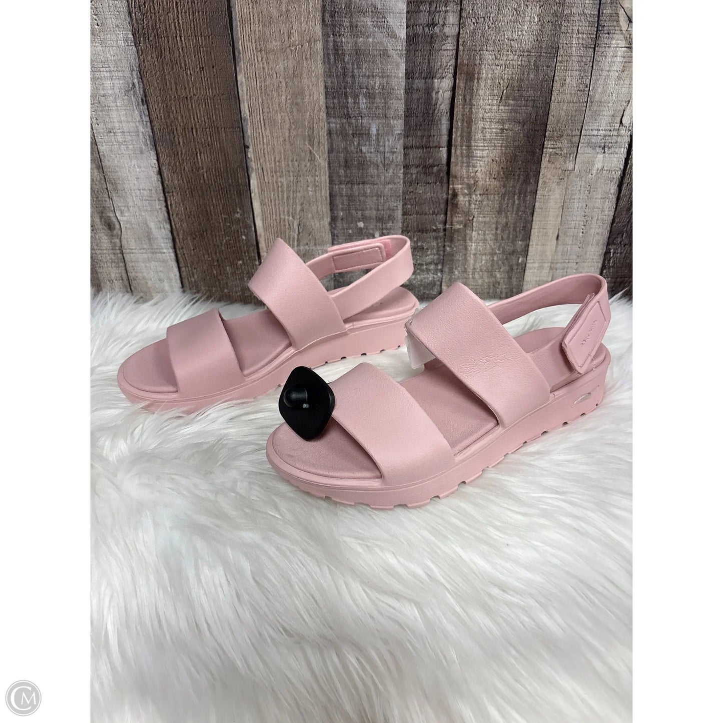 Sandals Heels Wedge By Skechers In Pink, Size: 10