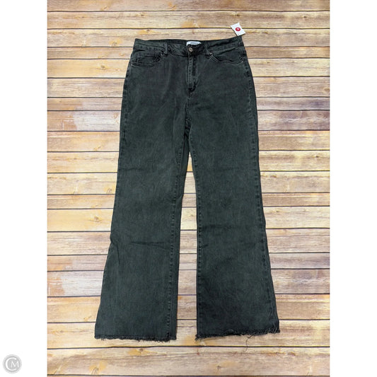 Jeans Wide Leg By Zenana In Grey Denim, Size: L