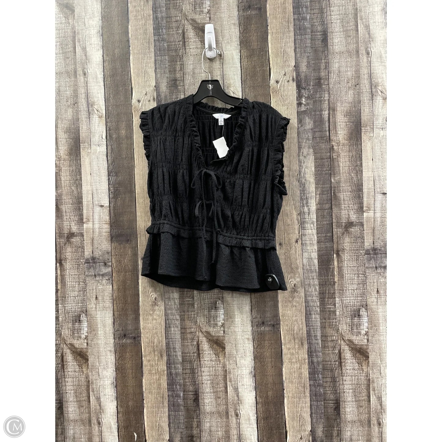 Top Sleeveless By Time And Tru In Black, Size: M