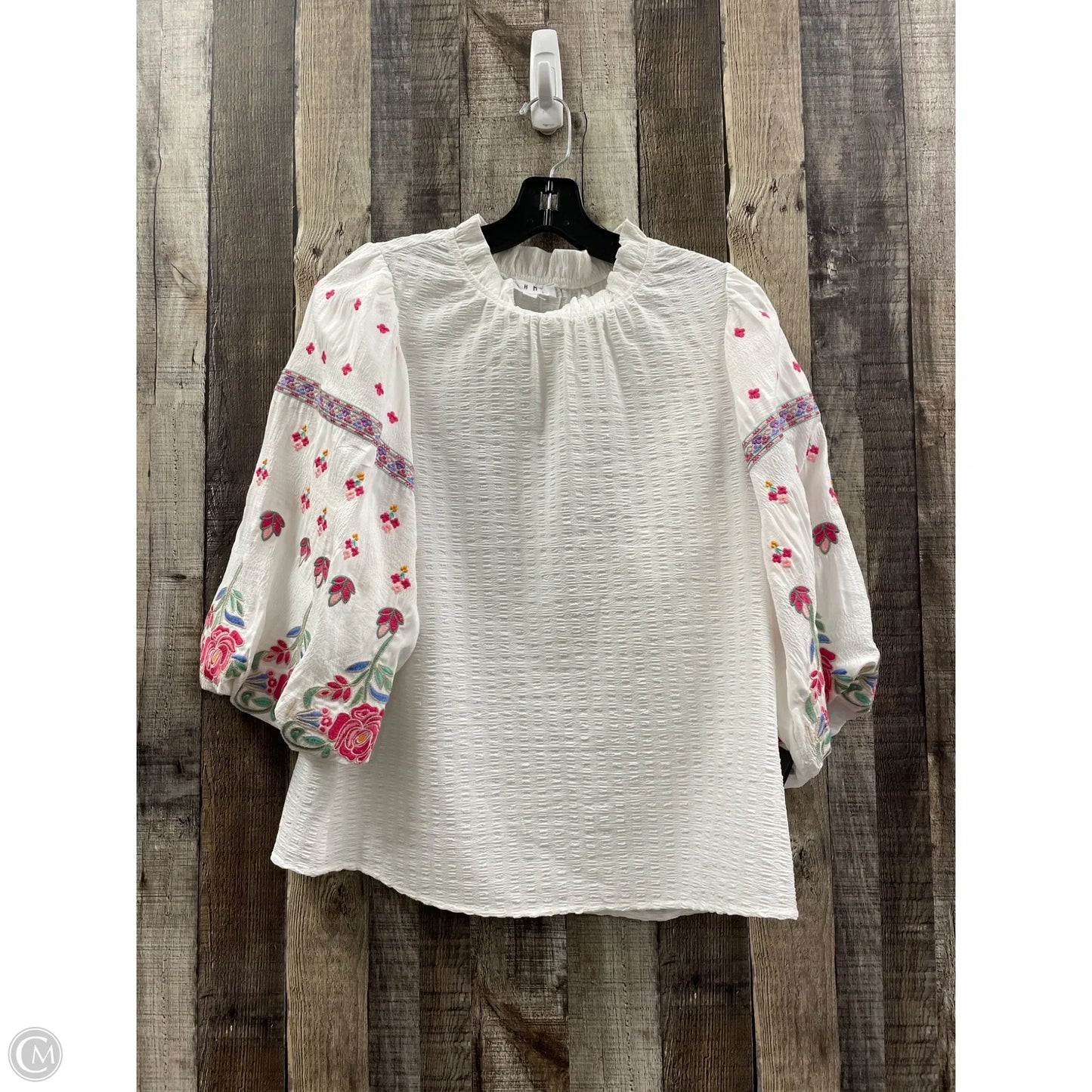 Top 3/4 Sleeve By Thml In White, Size: S