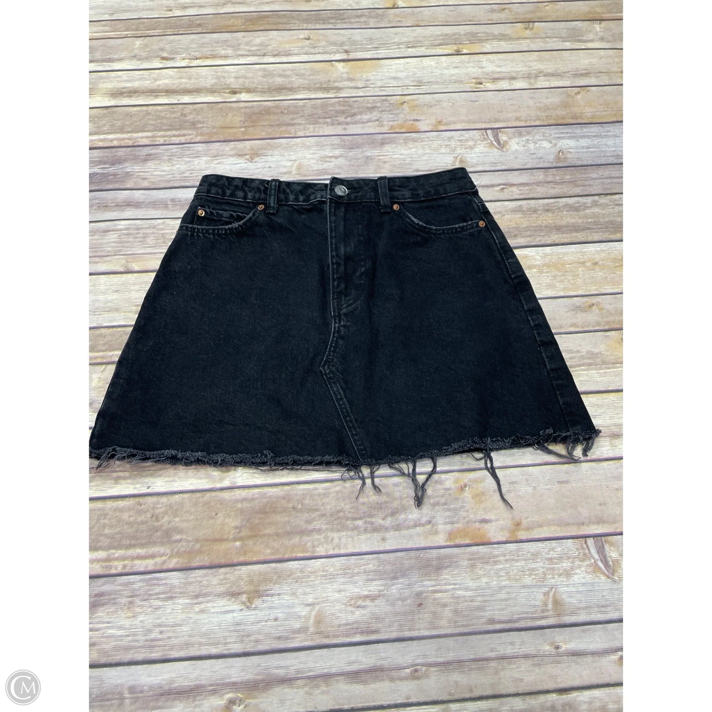 Skirt Mini & Short By Zara In Black Denim, Size: S
