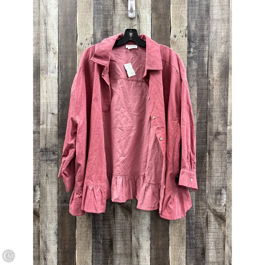 Top Long Sleeve By Chicsoul In Mauve, Size: 3x