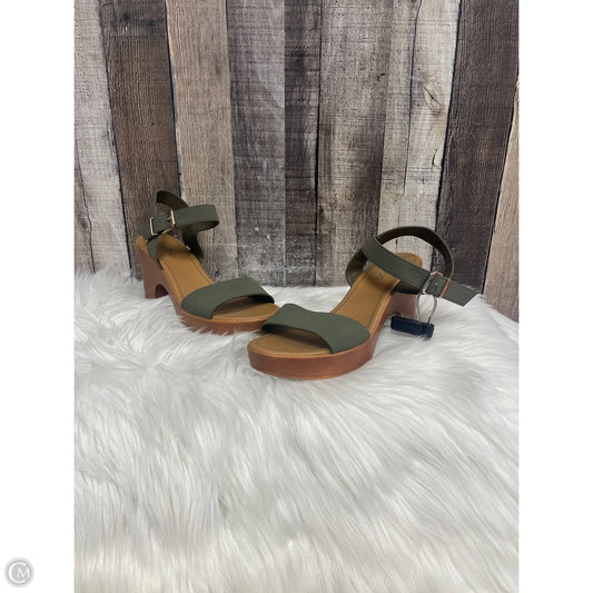 Sandals Heels Block By Me Too In Green, Size: 8