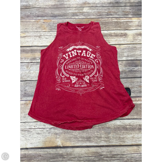 Top Sleeveless Basic By Cme In Red, Size: M