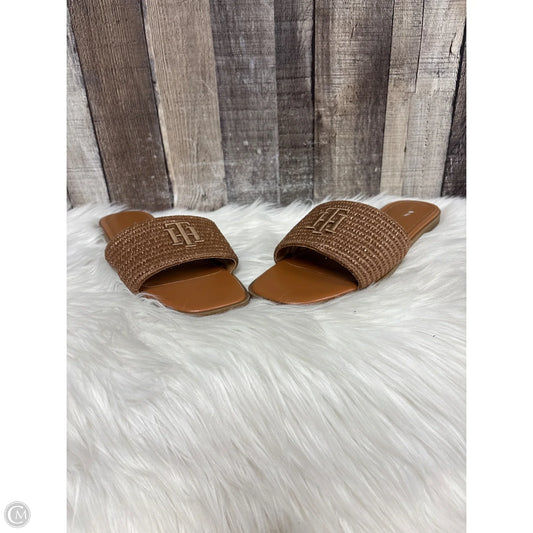 Sandals Flats By Tommy Hilfiger In Brown, Size: 9.5