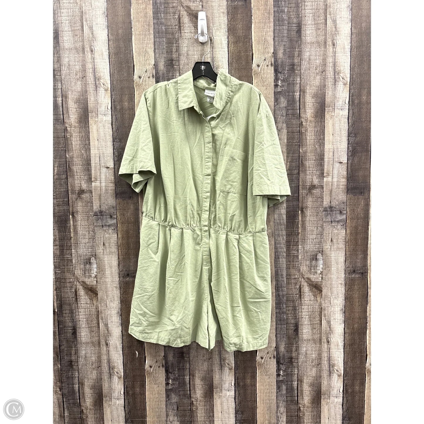 Romper By Ava & Viv In Green, Size: 1x