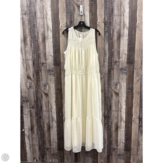 Dress Casual Maxi By A New Day In Ivory, Size: L