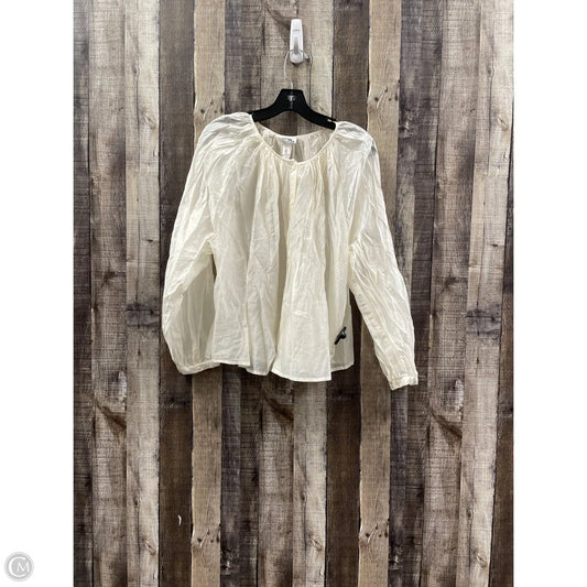 Top Long Sleeve By Future Collective In Ivory, Size: L
