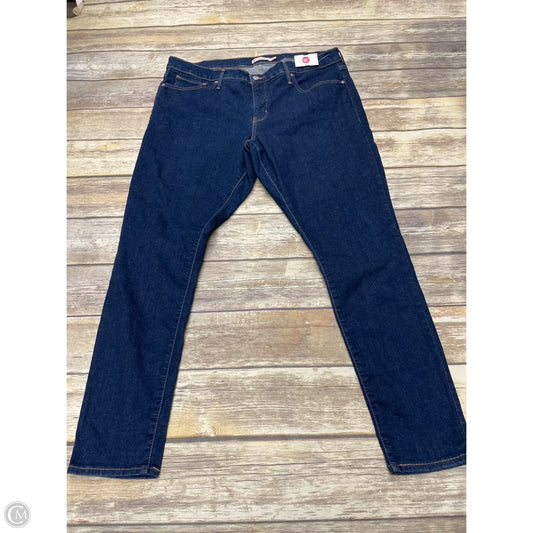 Jeans Skinny By Levis In Blue Denim, Size: 18