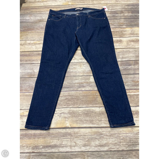 Jeans Skinny By Levis In Blue Denim, Size: 20