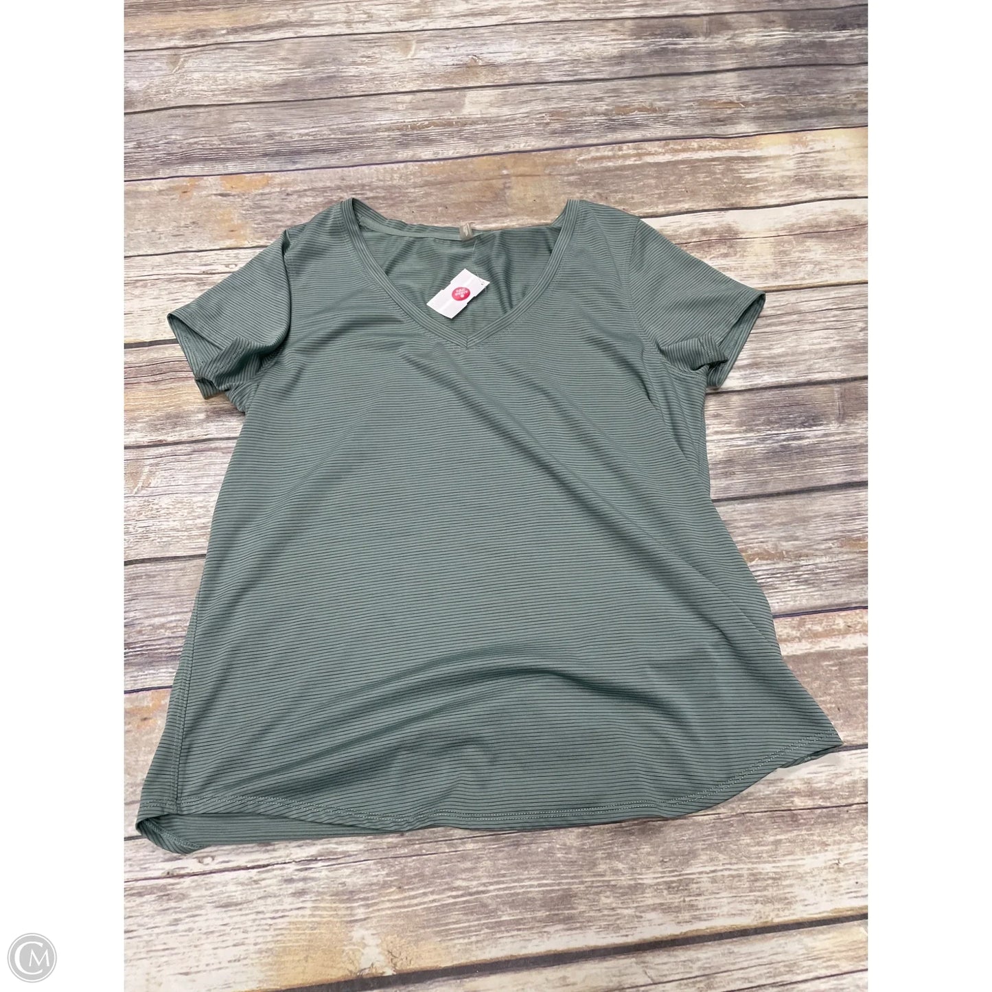 Athletic Top Short Sleeve By Mta Sport In Green, Size: L