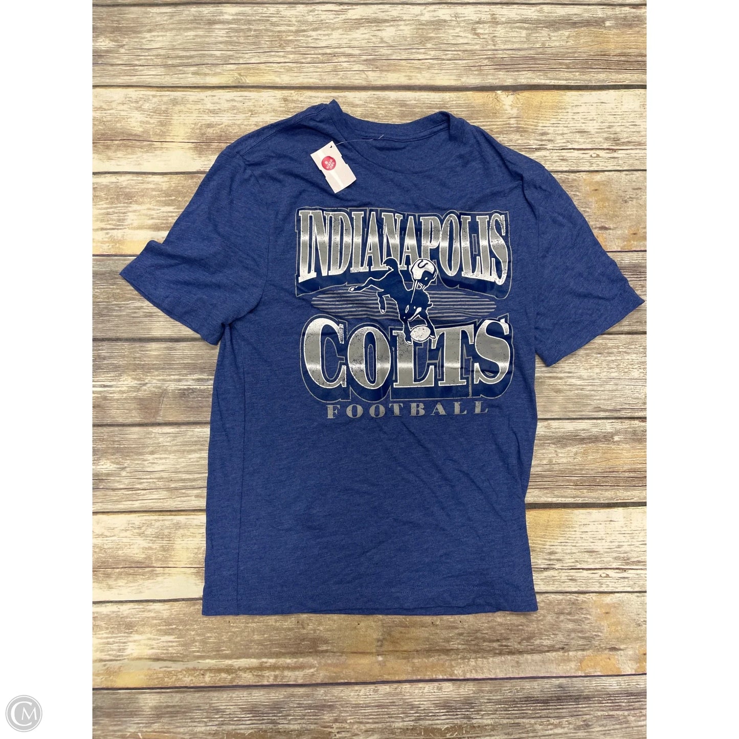 Athletic Top Short Sleeve By Fanatics In Blue, Size: S