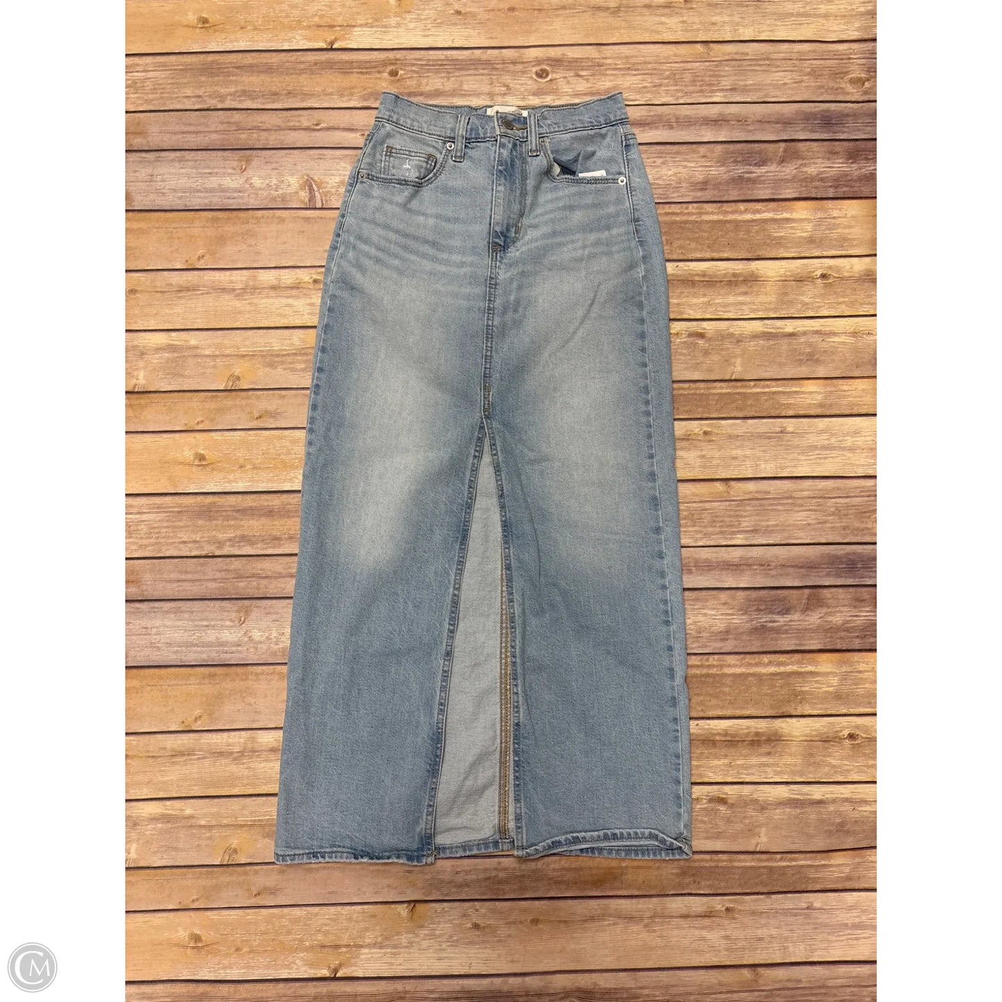 Skirt Maxi By Universal Thread In Blue Denim, Size: Xs