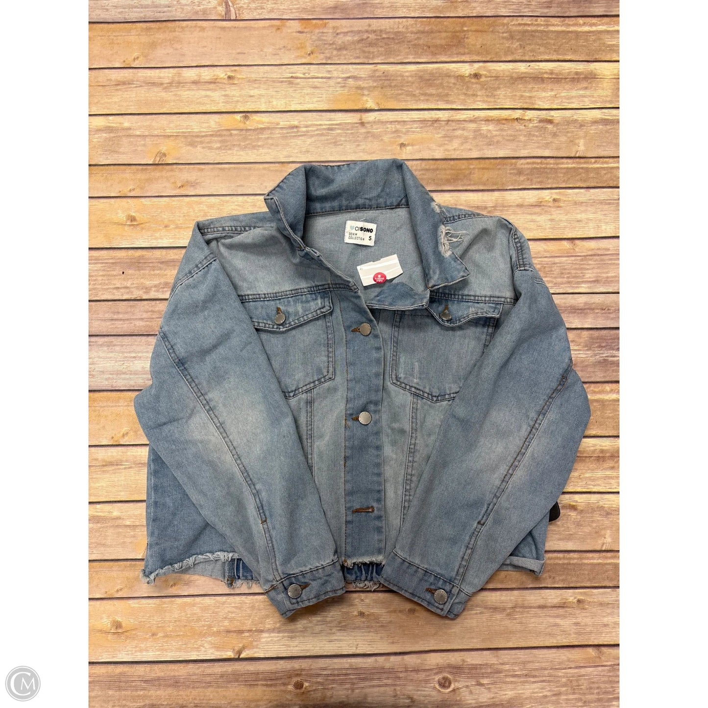 Jacket Denim By Ci Sono In Blue Denim, Size: S