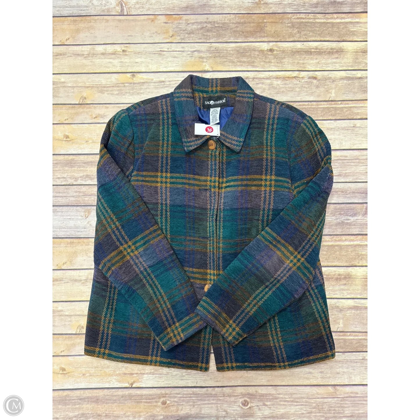 Blazer By Sag Harbor In Plaid Pattern, Size: Xl
