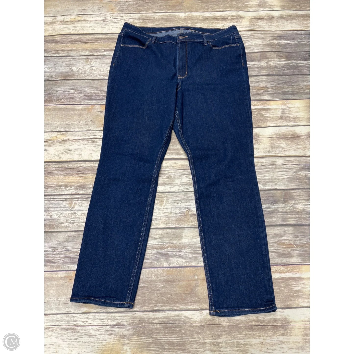 Jeans Straight By Old Navy In Blue Denim, Size: 16