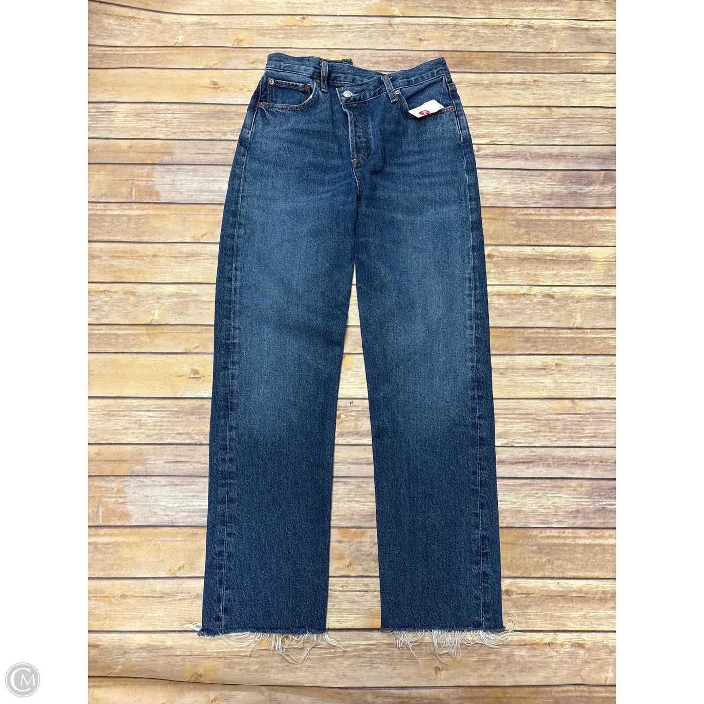 Jeans Straight By Agolde In Blue Denim, Size: 2