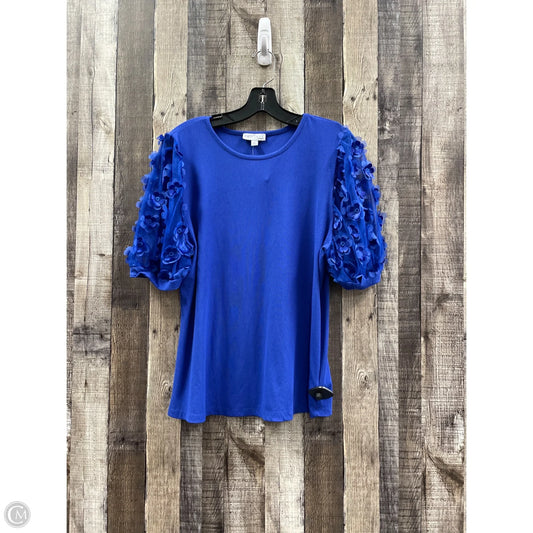 Top Short Sleeve By C Est. 1946 In Blue, Size: Xl