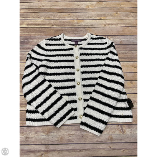 Cardigan By Gloria Vanderbilt In Black & White, Size: M