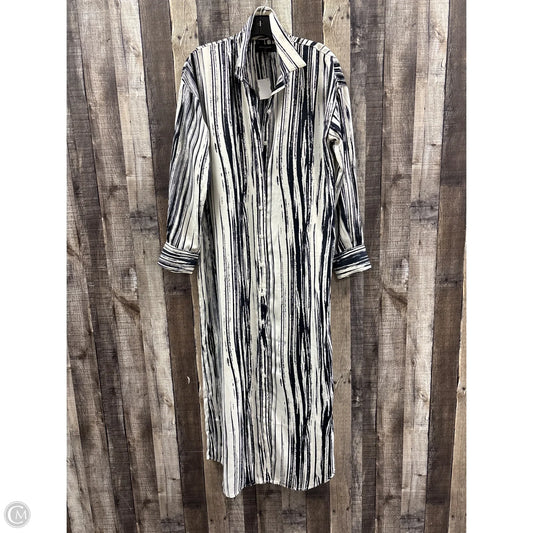 Dress Casual Maxi By Banana Republic In Black & Cream, Size: M