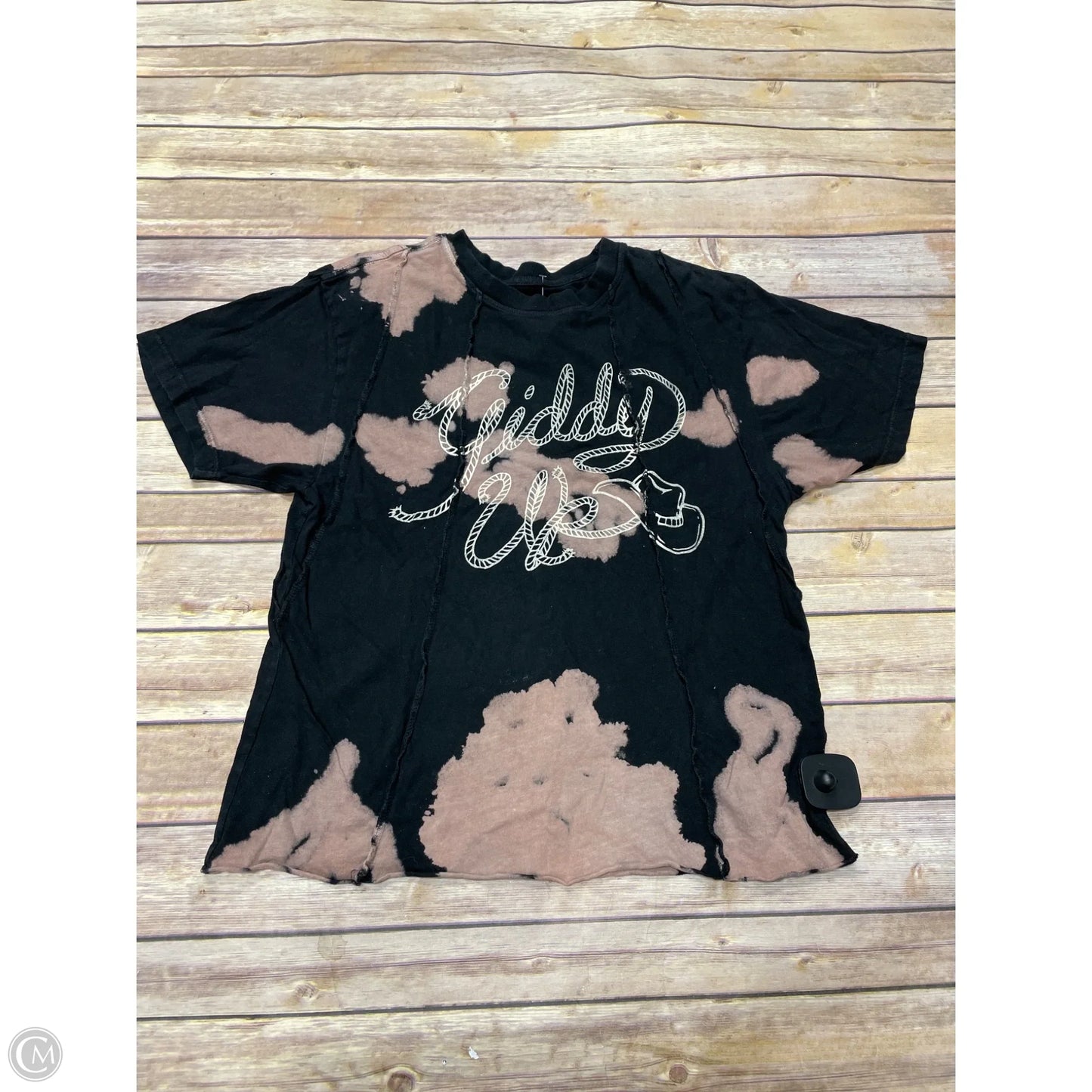 Top Short Sleeve By Cme In Tie Dye Print, Size: M