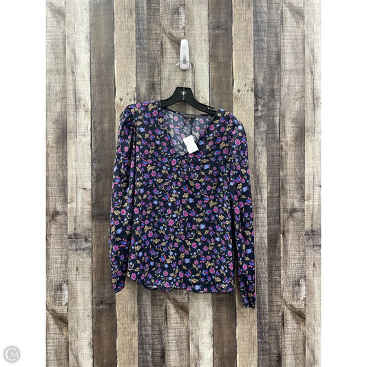 Top Long Sleeve By Banana Republic In Multi-colored, Size: M