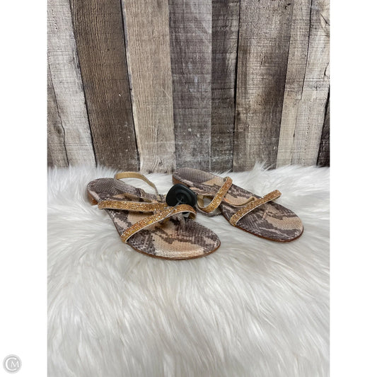 Sandals Designer By Stuart Weitzman In Snakeskin Print, Size: 8.5