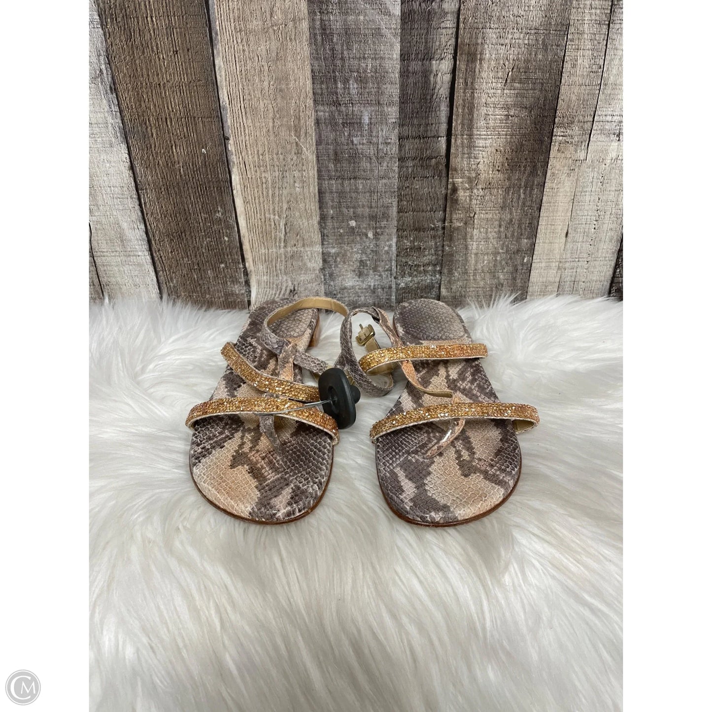 Sandals Designer By Stuart Weitzman In Snakeskin Print, Size: 8.5