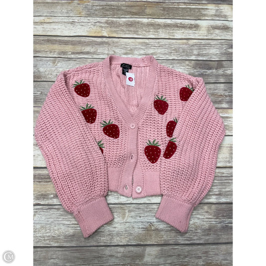Sweater Cardigan By Cme In Pink, Size: S