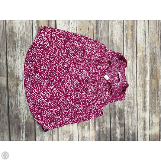 Top Sleeveless By Loft In Pink & White, Size: Mp
