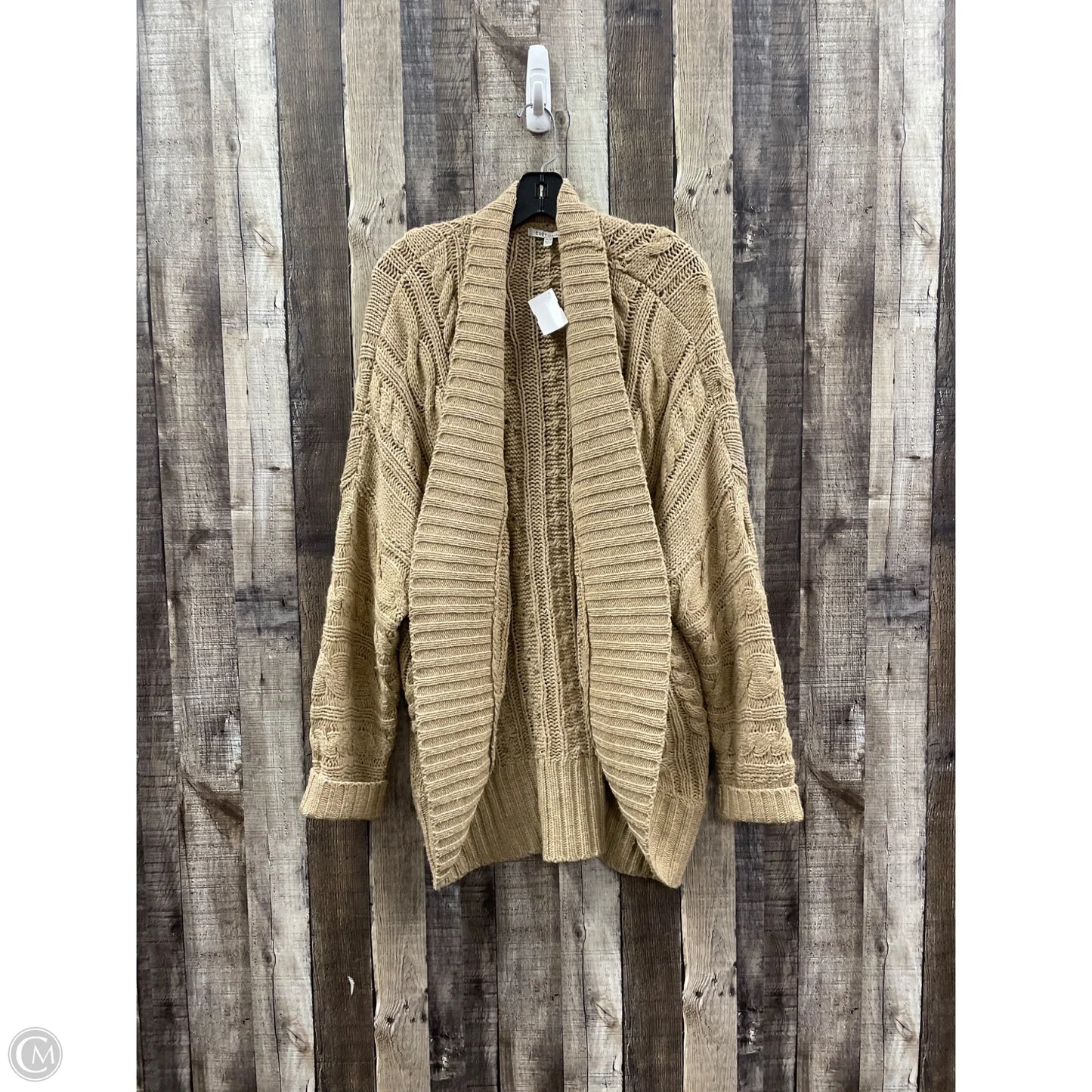 Sweater Cardigan By Cme In Tan, Size: 2x