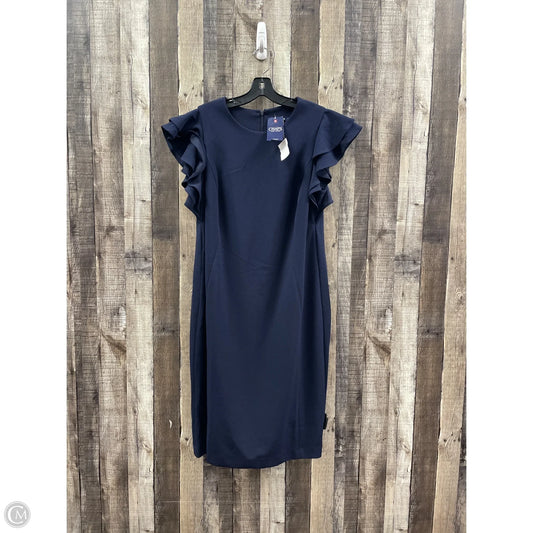 Dress Casual Midi By Chaps In Navy, Size: Xl