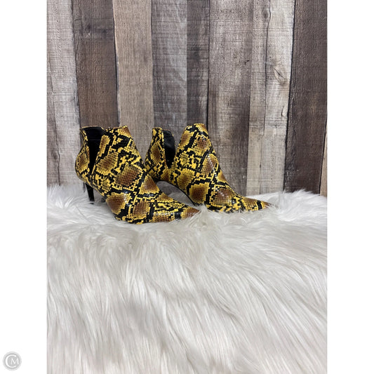 Boots Ankle Heels By Zara In Snakeskin Print, Size: 7