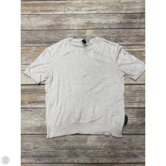 Sweater Short Sleeve By Divided In Black, Size: S
