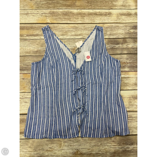 Top Sleeveless By A New Day In Striped Pattern, Size: L