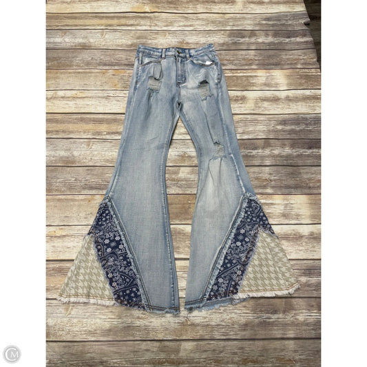 Jeans Flared By Pol In Blue Denim, Size: S