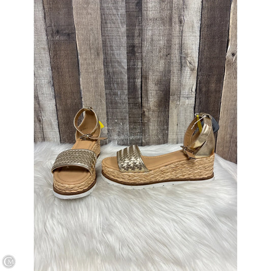 Sandals Heels Platform By Dolce Vita In Gold, Size: 8