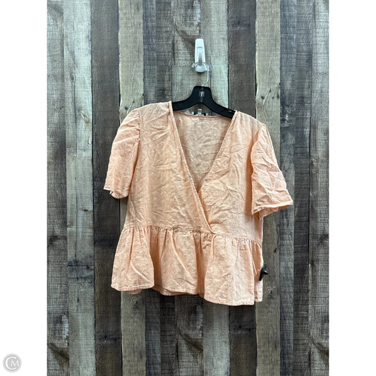 Top Short Sleeve By Madewell In Pink, Size: M