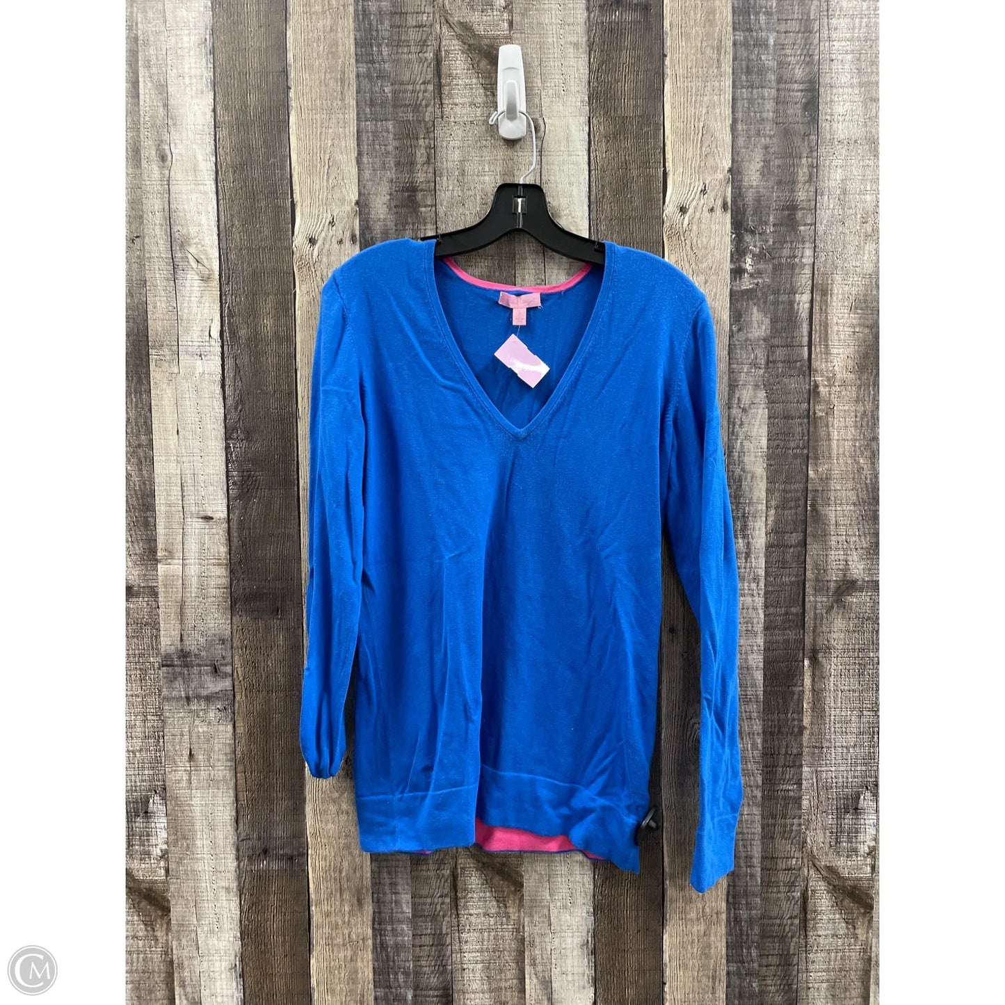 Top Long Sleeve Designer By Lilly Pulitzer In Blue, Size: L