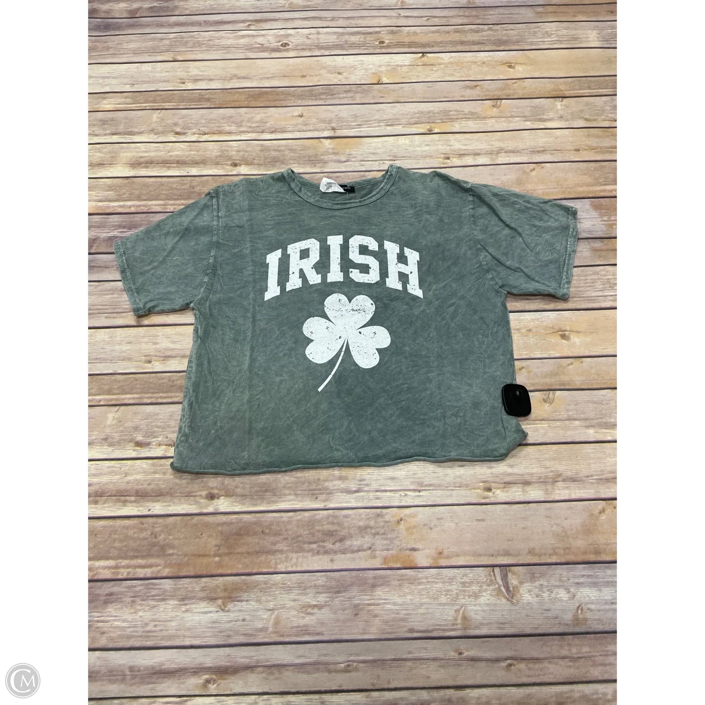 Top Short Sleeve Basic By Caution To The Wind In Green, Size: S