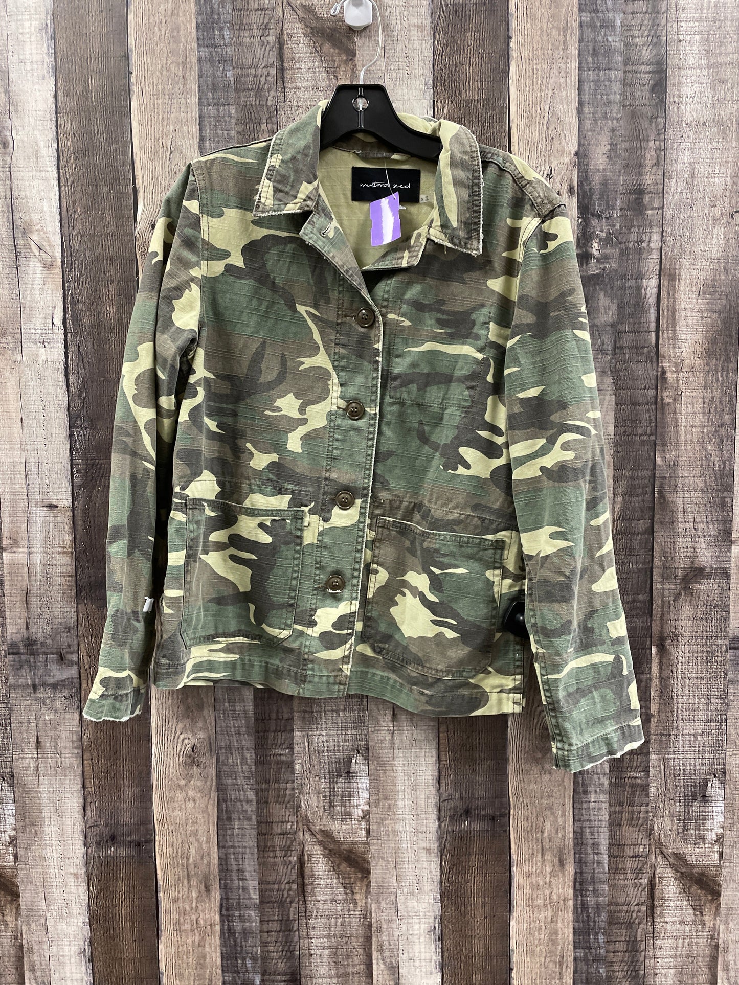 Camouflage Print Jacket Other Mustard Seed, Size S