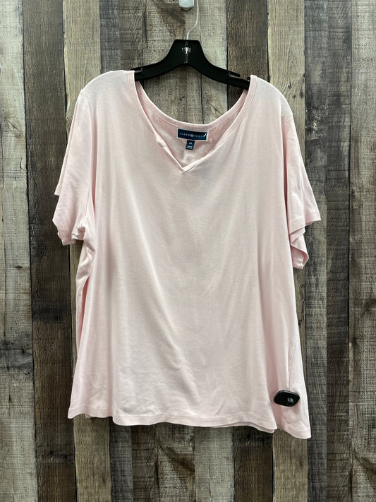 Pink Top Short Sleeve Karen Scott, Size 2x